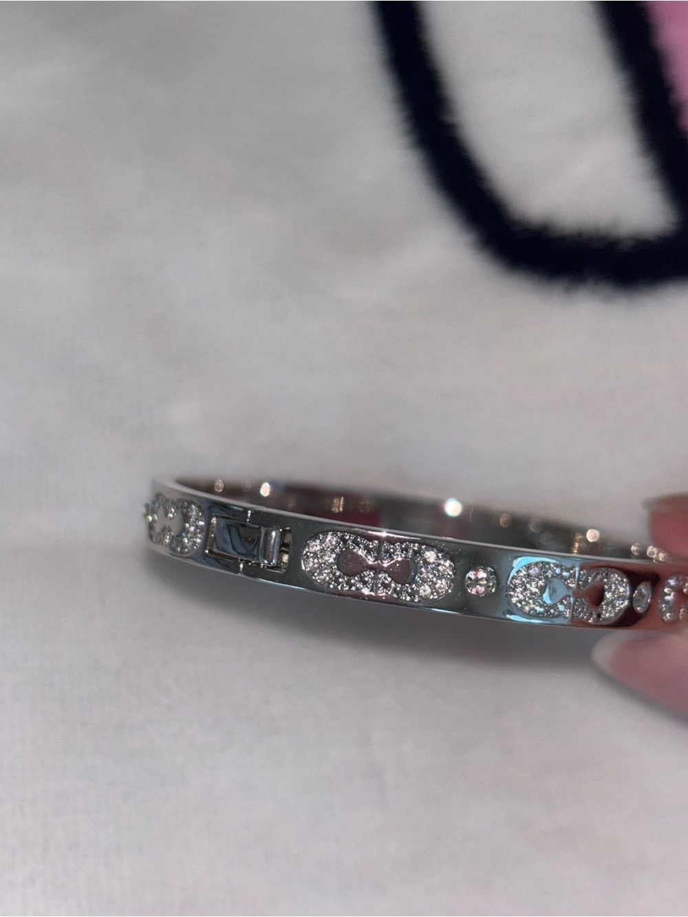 Coach silver bangle